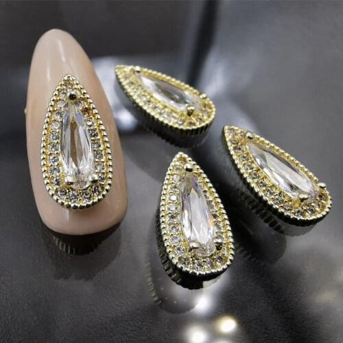 1pcs/bag Korea 3D Nail Art Accessories Luxury Glitter Zircon Nail Parts Alloy Charm Jewelry DIY Bride Nail Deco Supplies