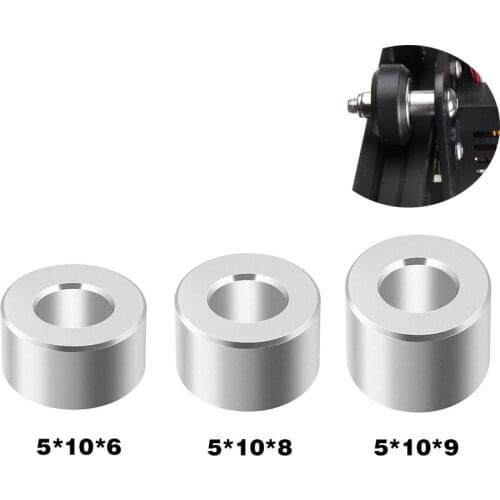 10pcs 3D Printer Parts Openbuilds Aluminium Spacer V-slot Isolation Column Separate Pillar Quarantine Bore 5MM Reprap 3D Printer