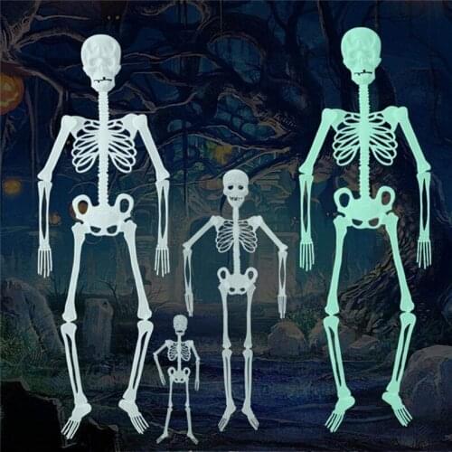 150cm 90cm Halloween Luminous Hanging Skull Bones Skeleton Scary Props Outdoor Party Decoration