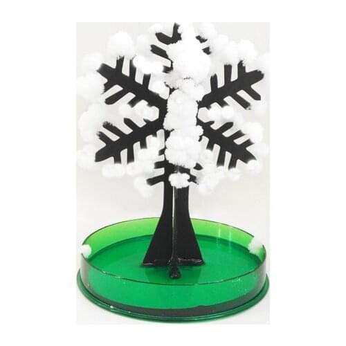 2019 12x8cm DIY White Magic Growing Paper Snowflake Tree Magical Grow Snowflakes Flutter Christmas Trees Japan Flakes Kids Toys