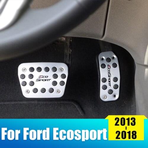 Aluminum Car Foot Pedal Fuel Brake Clutch Pedal Cover For Ford Ecosport MK2 2013 2014 2015 2016 2017 2018 2019 2020 Accessories
