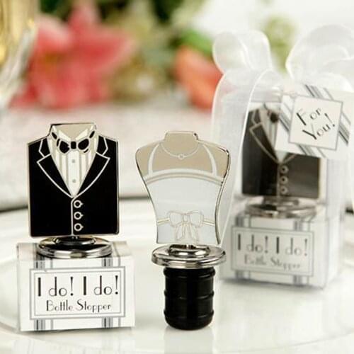 Free shipping 32pcs/lot=16pairs I Do! I Do! Bride and Groom Bottle Stoppers Wine stoppers For wedding favors party favors