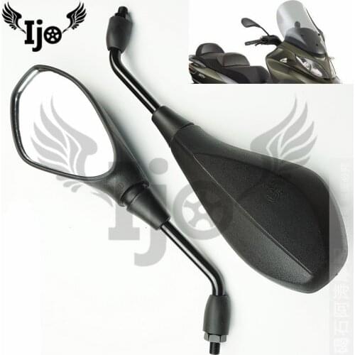 Brand original accessories motorbike rear view mirrors universal 8MM 10MM screw black moto mirror for piaggio mp3 motorcycle rearview mirror for yamaha xj6 aerox 50 ybr 125 tmax 530 part motocross side mirror rear-view