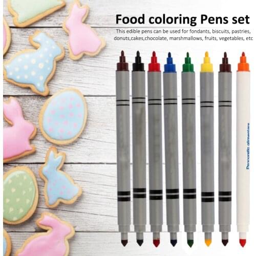 Baking Fondants Decorative Pen Food Coloring Markers Multi-colors Food Writer Pen Edible Pencil For Biscuits Cakes Chocolate