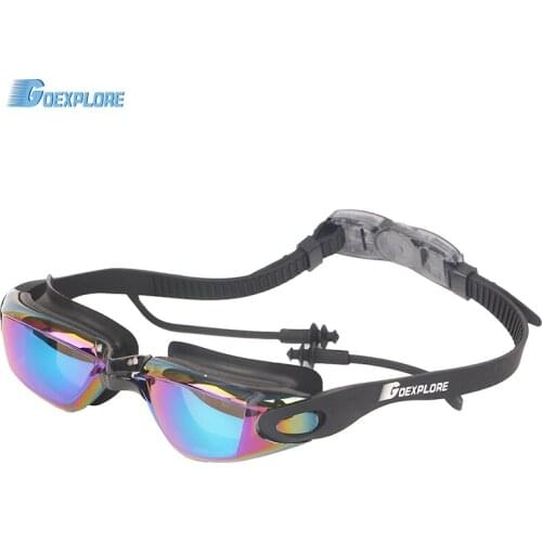 Goexplore Swimming Goggles Adult Clear Anti-Fog UV Protection Waterproof Swim Glasses With Earplugs Sport Eyewear Men Women