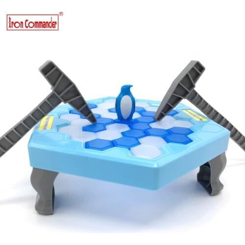 Iron Commande Ice Breaking Save Penguin Game Kids Desktop Penguin Trap Knock Ice Block Toy Kids Early Educational Toys for Gifts