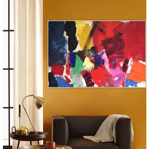 Jean Miotte《Composition II》Abstract Expressionism Canvas Art Oil Painting Picture Wall Hanging Decor Home Living Room Decoration
