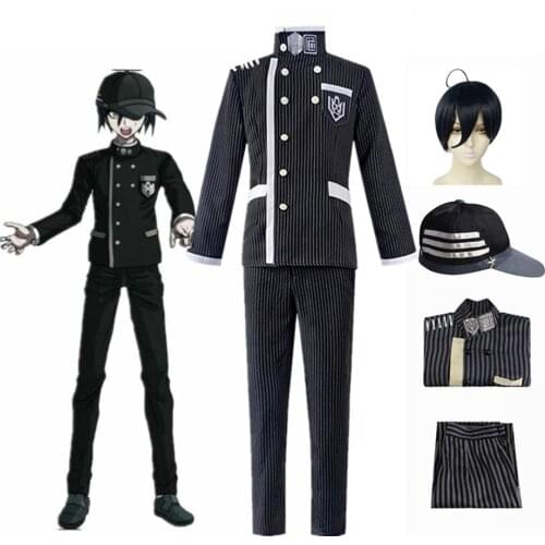 Anime Danganronpa Saihara Shuichi Detective Uniform Hat Set Cosplay Costume
