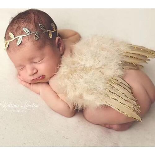 Angel Wings Newborn Girl Photography Props Tiny Baby Birthday Picture Shooting Accessories Little Girl Photo Shoot Outfits Props