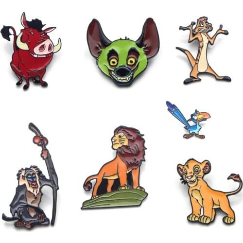 Disney Lion King Fashion Anime Action Figures Cartoon Products Accessories Brooch Unisex Birthday Gifts