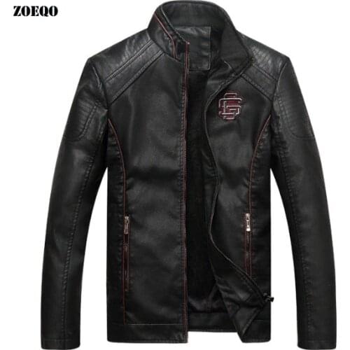 New arrive Men Leather Jacket Fashion Motorcycle Leather Jackets Male PU Jackets Outerwear Faux Leather Coat jaqueta de couro