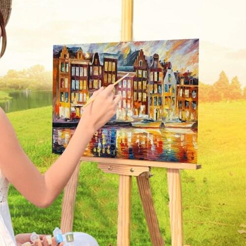 Evening In Amsterdam Coloring By Numbers Painting Complete Kit Oil Paints 50*70 Picture By Numbers Photo Home Drawing