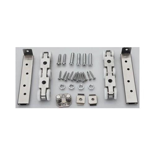 Stainless Steel Sliding Door Roller Bear 80KG Home Room Wardrobe Wood Door Hanging Wheels For Furniture Hardware Wheel