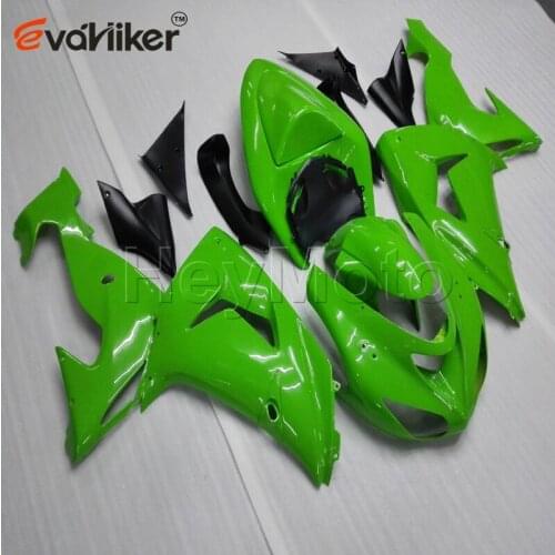 Motorcycle Fairing for ZX10R 2006 2007 green ZX 10R 06 07 ABS plastic Motorcycle cowl kit H3