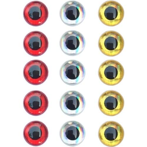 Fishing Lure Eyes 350pcs/set 3D Simulation Fly Fishing Crankbait Minnow Artificial Fish Eyes Silver/Red/Gold 3mm/4mm/5mm/6mm