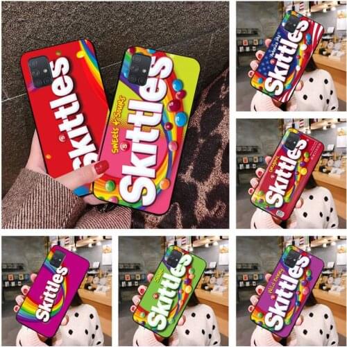 S-Skittles Sweet Sour Fruit Candies Box Phone Case For Samsung Galaxy A52 A21S A02S A12 A31 A81 A30 A40 A50 A70 A80 A71 A51 5G