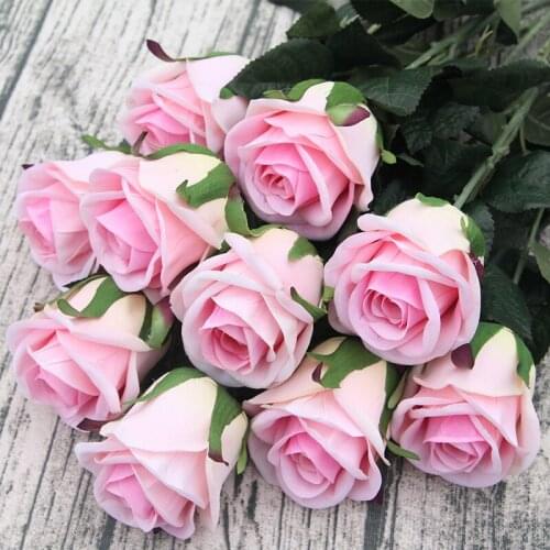 GNHYLL Silk flower wedding bouquet roses Artificial flowers fake leaf wedding flower bridal bouquets decoration