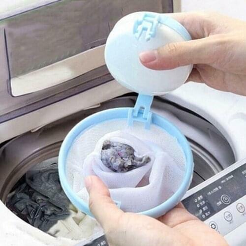 Washing Machine Lint Hair Catcher Removal Floating Mesh Pouch Laundry Filter Bag for Home ALI88