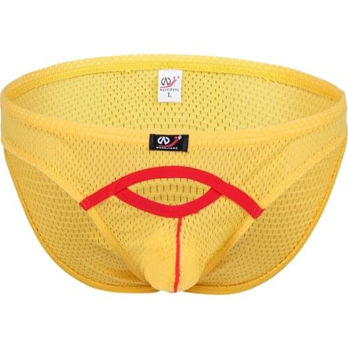 Mens Sexy Underwear Briefs Mesh Sheer Pouch Stretchy Panties U Convex Pouch Underpants Sexy Bikini Panties Briefs