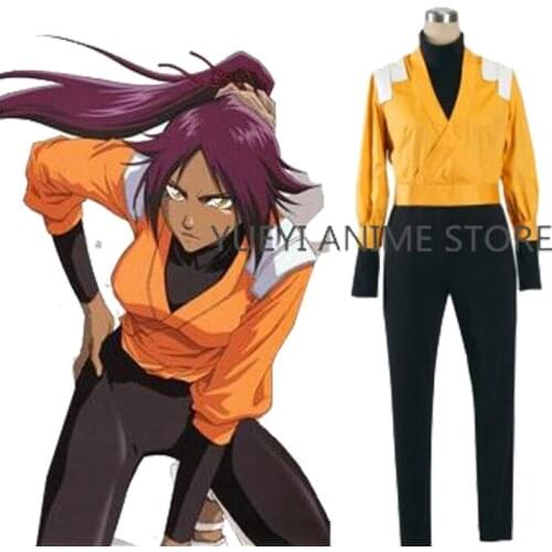 Japanese Anime Clothes BLEACH Shihouin Yoruichi Cosplay Costume