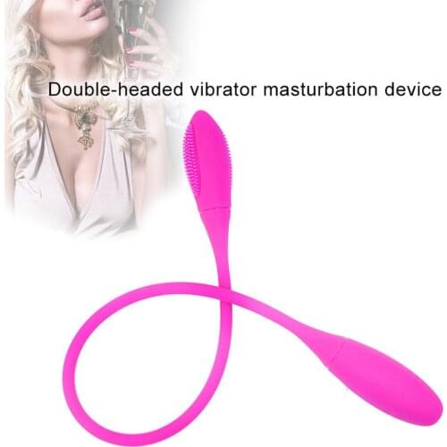 Women Silicone Vibrating Stick Double Head 7 Frequencies Vibration Adult Produts Sex Toys Massager Female Masturbators