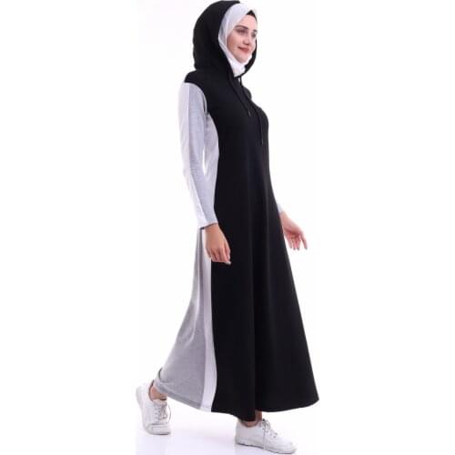 Womens Hooded Hijab Sports Dress custom tasatım morocco islami set fashion season 2021 top clothing suit set popular