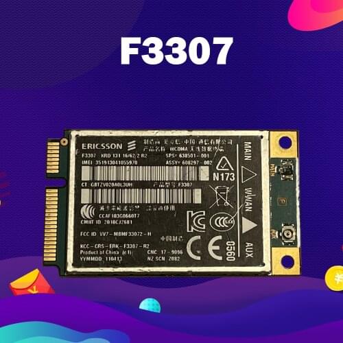 3G WLAN for Ericsson F3307 LC2010 MINI PCI-E 2G 3G HSDPA 7.2MB GSM GPRS SPS:612599-001 612600-001 for HP MINI110 CQ10 MINI1103