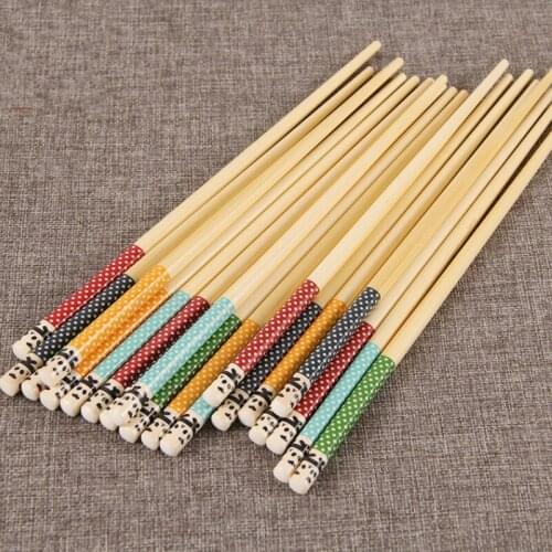 5 pairs of marble pattern non-slip chopsticks Japanese sushi rice kitchen tableware recyclable eco-friendly bamboo chopsticks