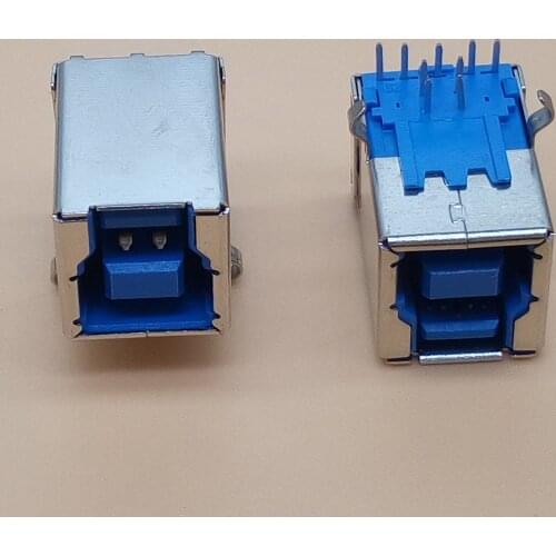 5Pcs USB 3.0 Female B Type 9 Pin DIP Right Angle PCB Connector For Printer Port