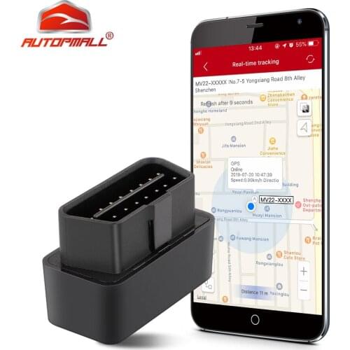 OBD Car GPS Tracker Plug-out Alarm Mini GPS Tracker Plug & Play OBD Vehicle Car Tracker Geo-fence Alarm GPS Locator Free Web APP