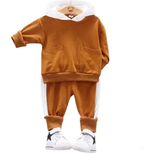 Children Cotton Clothes Spring Autumn Baby Boy Girls Cartoon Print Hooded Pants 2Pcs/sets Infant Kids Fashion Toddler Tracksuits
