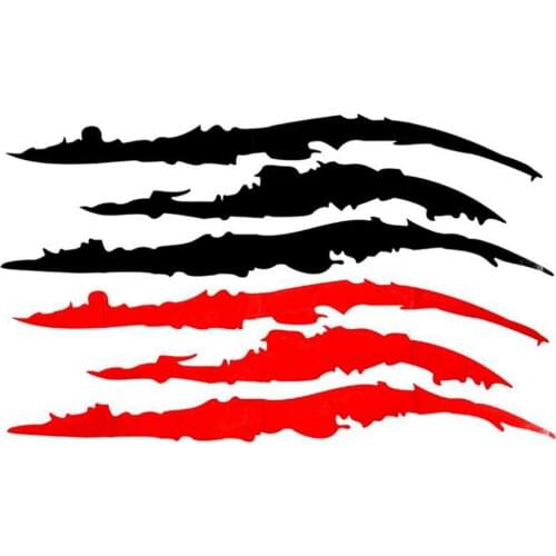 Hot JDM Lifelike Monster Claw Scratch Stripe Marks Waterproof Stickers Headlight Car Decorative KK42*12cm Vinyl