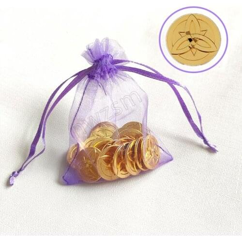 Game Genshin Impact Mora Coin Morax Cosplay Open the treasure chest Game Morgan Coin Prop Accessories