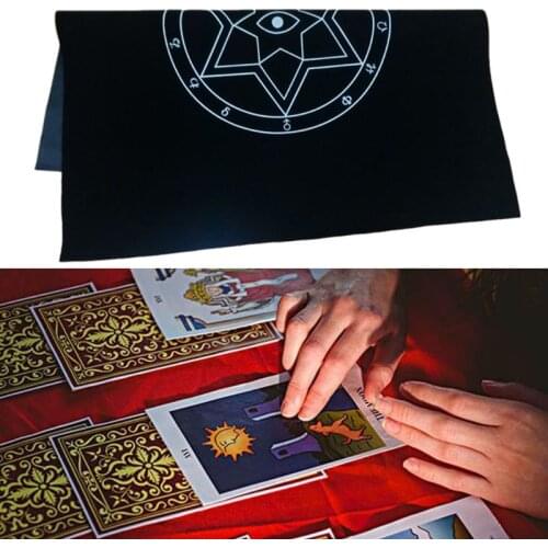 Art Tarot Pagan Altar Cloth Flannel Tablecloth Divination Cards Square Tapestry