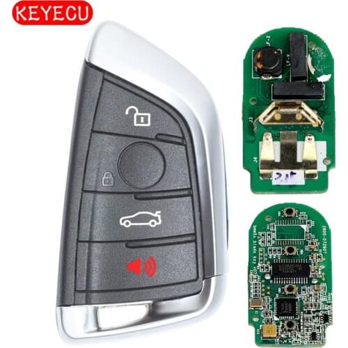 Keyecu CAS4+ Remote Car Key Fob 4 Button 315MHz for BMW 1 2 3 4 5 6 7 Series X1 X3 F Chassis FEM 2011-2017 Black