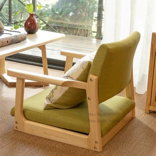 Chinese Armchair Back Support Folding Tatami Ergonomic Comfort Legless Floor Chair Compact Seat Living Room Furniture