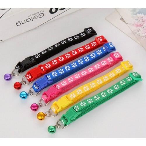 Colorful Pet Supplies Cat Collar With Bell Adjustable Buckle Collar Cat Pet Supplies Cat Accessories Collar Small Dog Chihuahua