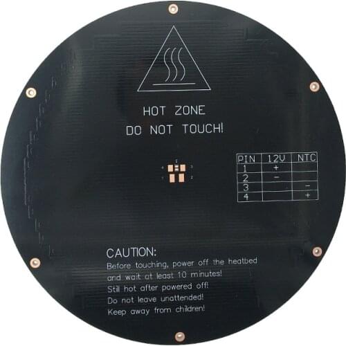 Round Aluminum Heat bed 3D Printer Heatbed Hot Plate 3mm for Delta Rostock