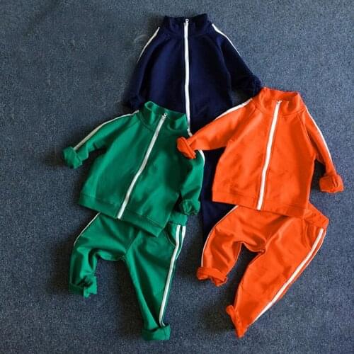 MERI AMMI 2pcs Set Hooded Coat+Sporty Pants Children Girl Clothing Suit Baby Jacket Coat For 2-6 Year J687