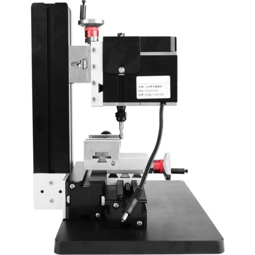 60W 12000R Mini Milling Lathe Metalworking Woodworking Lathe DIY Miniature Normal Manual Milling Machine Y Z Axle Mini Miller