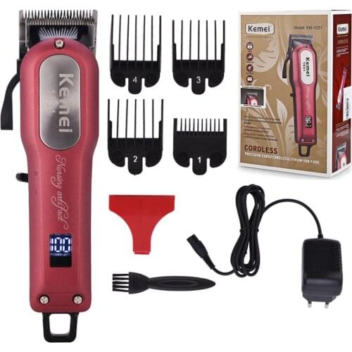 Mens Hair Clipper Professional Hair Trimmer Haircut Set w/ 4 Guide Combs