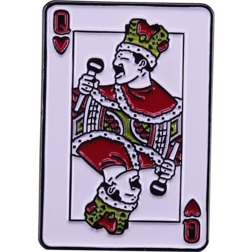 Music enamel pin in memory of rock band Queens iconic lead singer Freddie Mercury