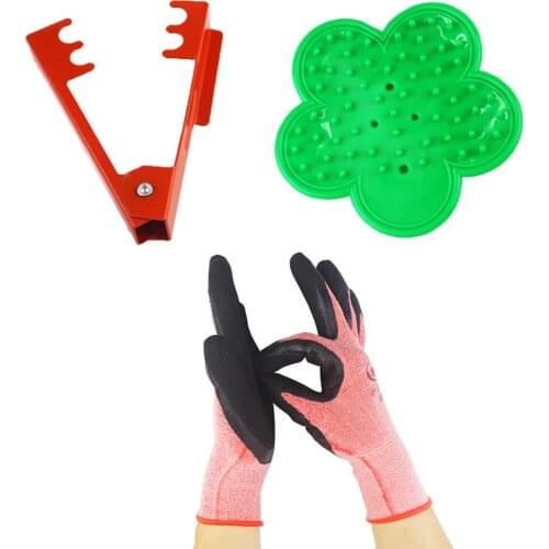 Garden Tool Kit Gardening Rose Pruning Gauntlet Gloves Rose Plier Removing Burrs Scissors Flower Rose Thorn Stem Leaf Stripper