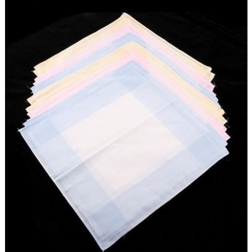 Pack of 12 Classic Plaid Pattern Cotton Handkerchiefs Decorative Suits Hanky