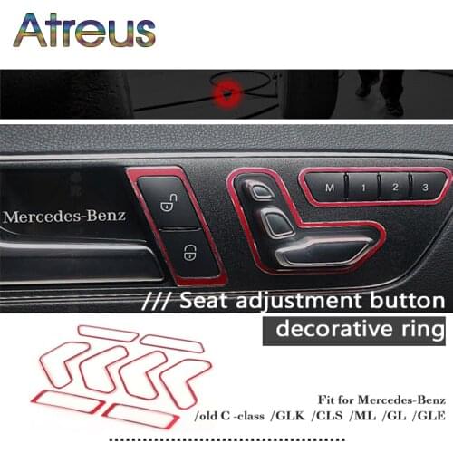 Car Seat Adjust Button Frame Stickers For Mercedes Benz W205 W204 W212 W218 X204 X166 C E GLK GL ML Class GL450 Auto Accessories