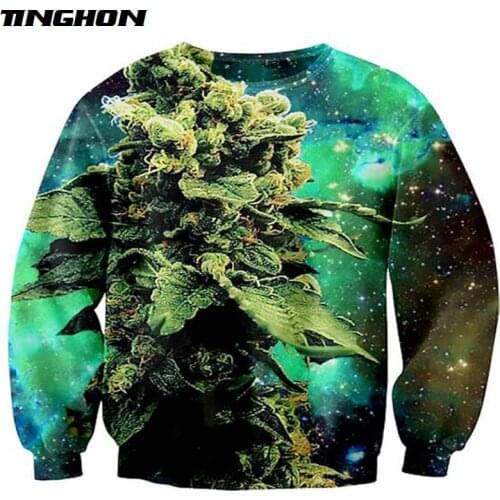 Newest Mens/Womens Galactic Weed space galaxy 3D Print Sweatshirt Hoodies Plus Size XS 6XL 7XL