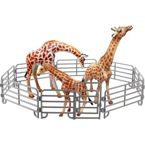 NEW Simulation Animal Mini Zoo Giraffe Model Figure Boys Girls Toys Scenario Car Ornaments Kids Learning Birthday Gift