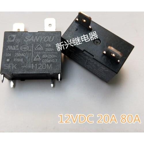 Original New For SANYOU Relay SFK-112DM Air Conditioner Relay Power Relays 12VDC 20A 250VAC 4PIN