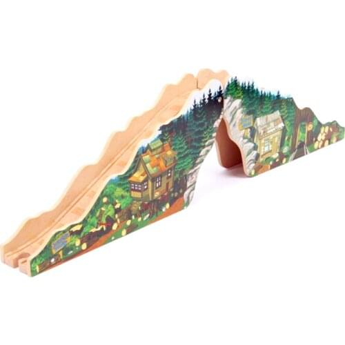 P064 limited edition Wooden Jungle Bridge Compatible with wooden track train children track game essential accessories
