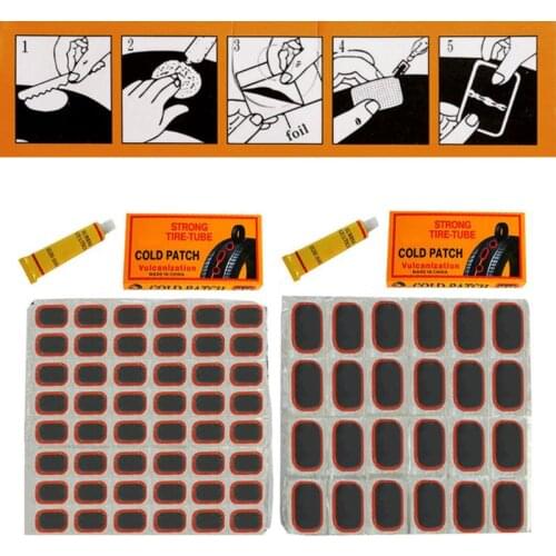 Portable Mountain Bike Repair Kit Bicycle Tyre Rubber Puncture Cold Patch Cycling Tire Repair Glue for Multi-Purpose Emergency T